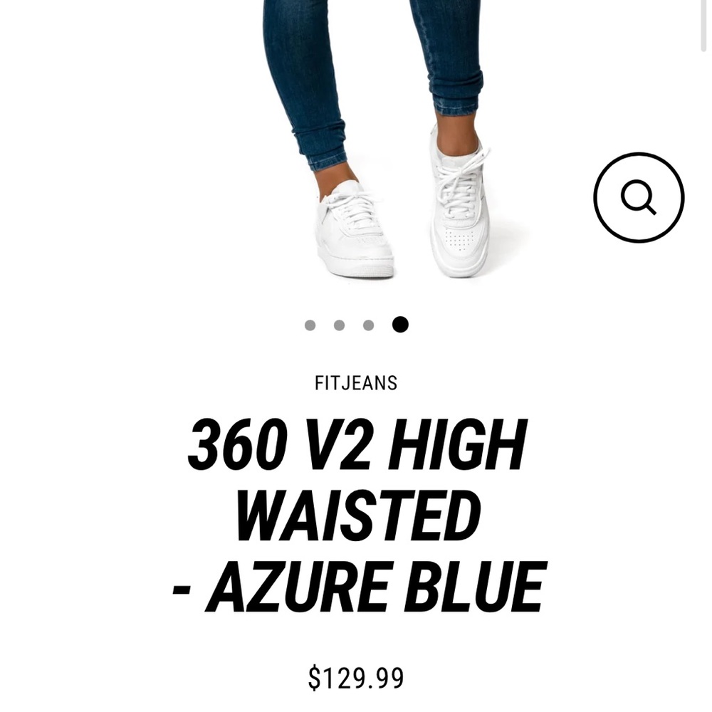 NWOT 360 V2 High Waisted Fit Jeans - Azure Blue